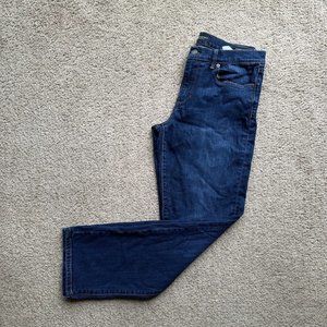 Banana Republic Jeans Womens 30x30 Mid Rise Boyfriend Straight Leg Dark Blue